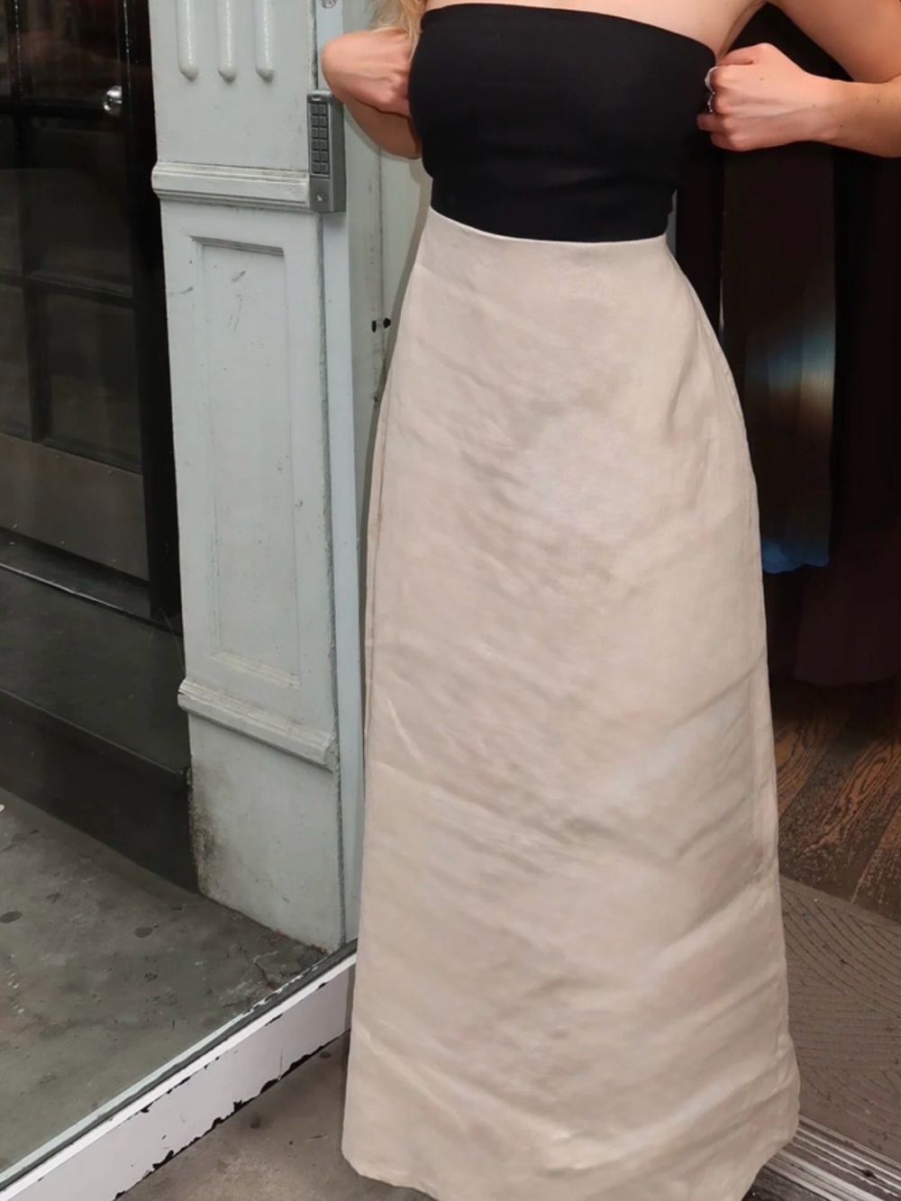 Olivaceous maxi dress